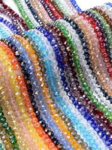 多面玻璃水晶圓珠用於珠寶製作間隔水晶玻璃珠 Ab 效果耳環吊墜手鍊髮飾裝飾 - 刻面玻璃水晶 - 查看 2