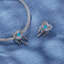 WOSTU 1 件西部牛仔系列 925 純銀牛仔帽吊墜和復古皮帶珠適合 Diy 原創手鍊吊墜禮品製作