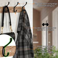 1 件壁掛式衣帽架,帶 4 個掛鉤的木質衣架,掛衣架,入口客廳臥室壁掛衣架,家庭儲物和整理,家居必需品