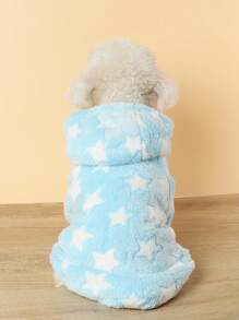 1件涤纶保暖加厚可水洗抓绒宠物猫狗衣服连帽衫适合中小型猫狗秋冬季居家睡觉或外出（产品相对较小，建议购买大1-2码） - 彩色 - 查看 1
