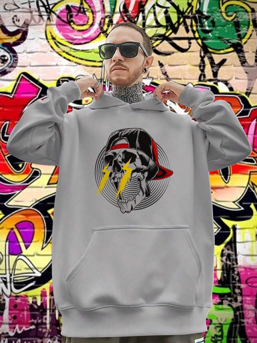 Men Sweatshirts - 灰色 - 查看 1