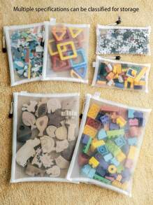 1/5/10/20pcs Transparent File Bag In Three Sizes, 5/10/20pcs, A4/A5/A6. 1pc, S/M/L. Zipper File Bag, Puzzle Toy Classification Bag, Pencil Bag, Folder, Office Stationery Storage Bag, Gift Bag,Back To School,School Supplies