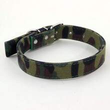 1pc Camouflage Canvas Pet Collar For Cats And Dogs, Suitable For Large, Medium And Small Sized Dogs - Army Green - View 2