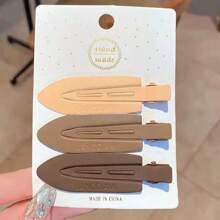 隐形发夹，适合刘海、刘海和化妆造型，可爱韩式发夹，适合短发女孩 - 駝色 - 查看 2