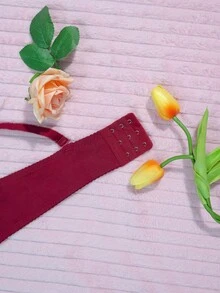 B Cup Bra With Underwire And Lace Throughout The Cup And Under Bust With Adjustable Straps - Red - View 5