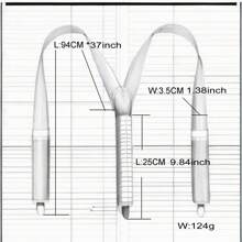 1pc Solid Color Adjustable Suspender For Men, Suitable For Daily Wear - Dark Grey - View 6