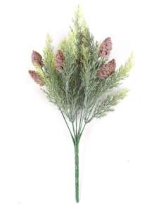 1PC 35cm Artificial Pine Branches Simulation Plastic Plant Christmas Green Pine Needles Branches Fake Plant Xmas Party Home Table Decoration 2023 - Green - View 1