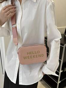 Mini bolso bandolera con correa ancha - Rosa - Ver 5