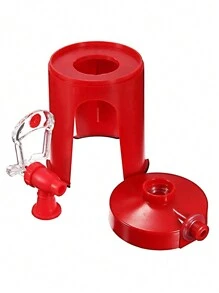 Simple Mini Beverage Dispenser Stand For Inverted Barrel Soft Drink Bottles, Suitable For , , Etc. - Red - View 6