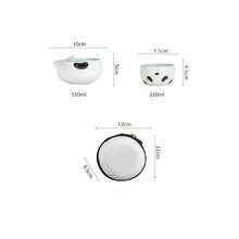 Cute Panda Design Portable Single-person Outdoor Travel Tea Set With Teapot And Cup, Gift Set - White - View 3