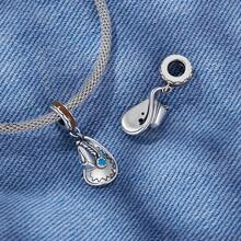 WOSTU 1 件西部牛仔系列 925 純銀牛仔帽吊墜和復古皮帶珠適合 Diy 原創手鍊吊墜禮品製作