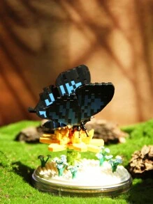 鳳凰蝴蝶模型玩具積木套裝(永恆瓶裝) - 寶藍色 - 查看 2