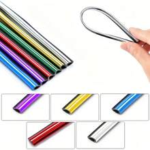 10pcs 20cm U-shape Car Air Vent Decorative Strip & Car Door Edge Protector - Silver - View 6