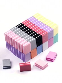 20入組白色雙面抛光、修形、磨光迷你海綿指甲文件,美甲工具 - 白色 - 查看 2