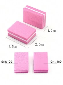 20入組白色雙面抛光、修形、磨光迷你海綿指甲文件,美甲工具 - 白色 - 查看 8