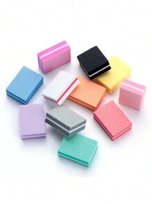 20入組白色雙面抛光、修形、磨光迷你海綿指甲文件,美甲工具 - 白色 - 查看 5