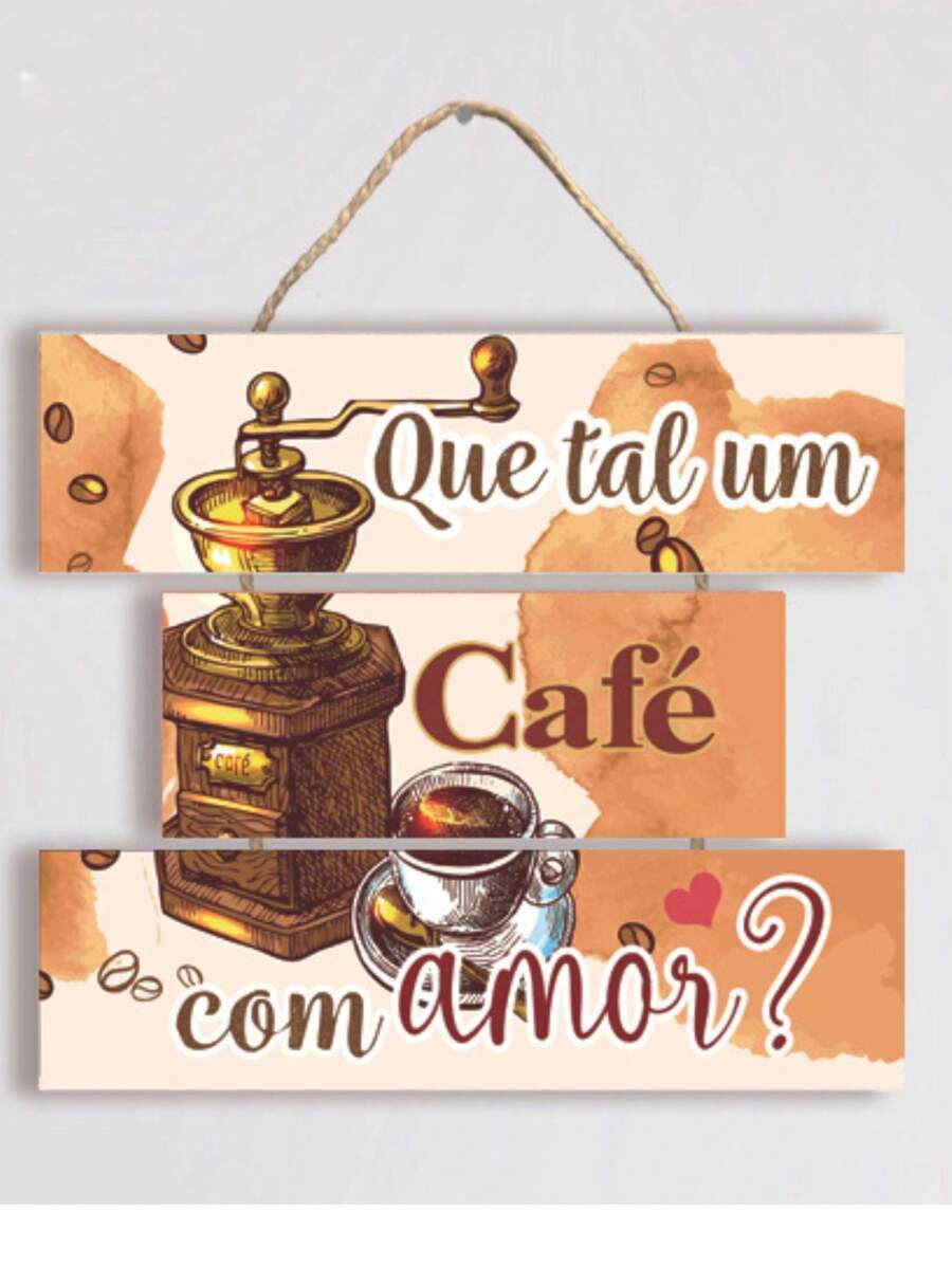 Decorative MDF Plate With Rope 28x22.3cm - Đồng - Xem 1