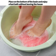 1入浴室腳部揉搓墊、浴刷、多功能揉搓腳部按摩墊、防滑腳墊、矽膠浴刷