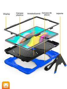 Funda para Tab S5e SM T720 SM T725 Estuche Bolsa Funda Stand - Azul - Ver 2