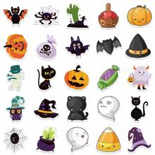 100pcs Cartoon Pumpkin, Monster & Skull Pattern Halloween Party Decorative Stickers For Luggage, Guitar, And Printing Paper - Multicolor - View 9