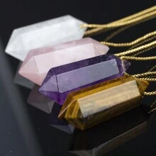 Collar Decorativo De Cristal - Blanco - Ver 1