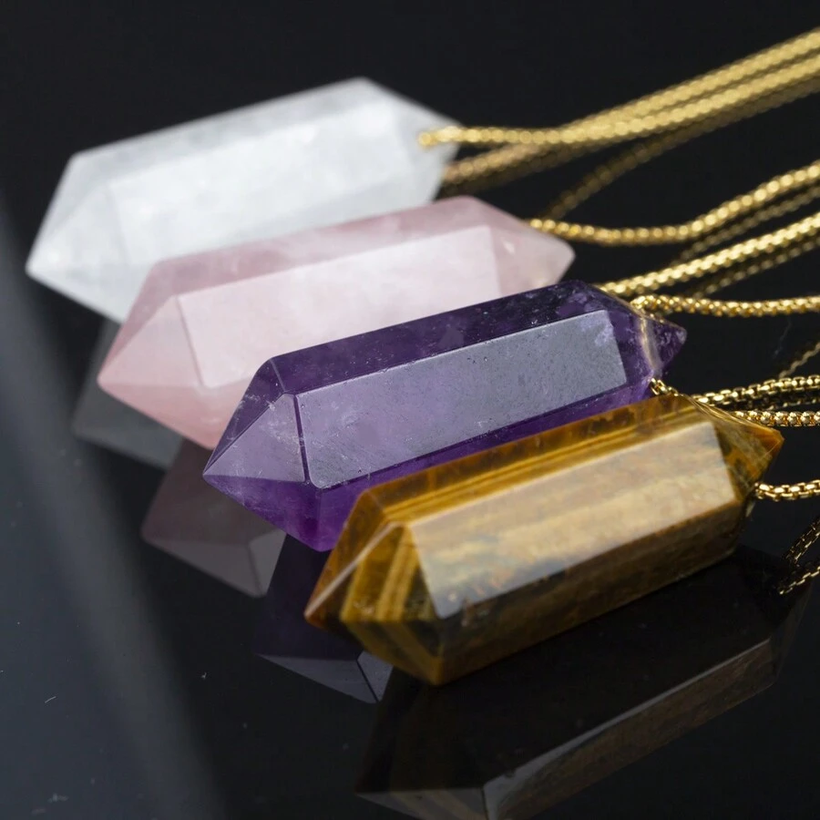 Collar Decorativo De Cristal - Blanco - Ver 1