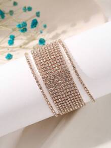 SS6 2 毫米透明水晶水鑽鍊帶香檳金底座縫在石杯鏈上膠修剪縫紉玻璃水鑽裝飾絲帶 DIY 配件適用於服裝工藝品、鞋子、包袋、杯子、瓶子、玻璃杯、手機、美甲藝術 - Clear - 查看 2