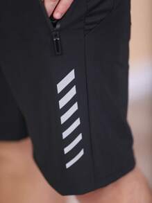 Men Shorts - 黑與白 - 查看 5