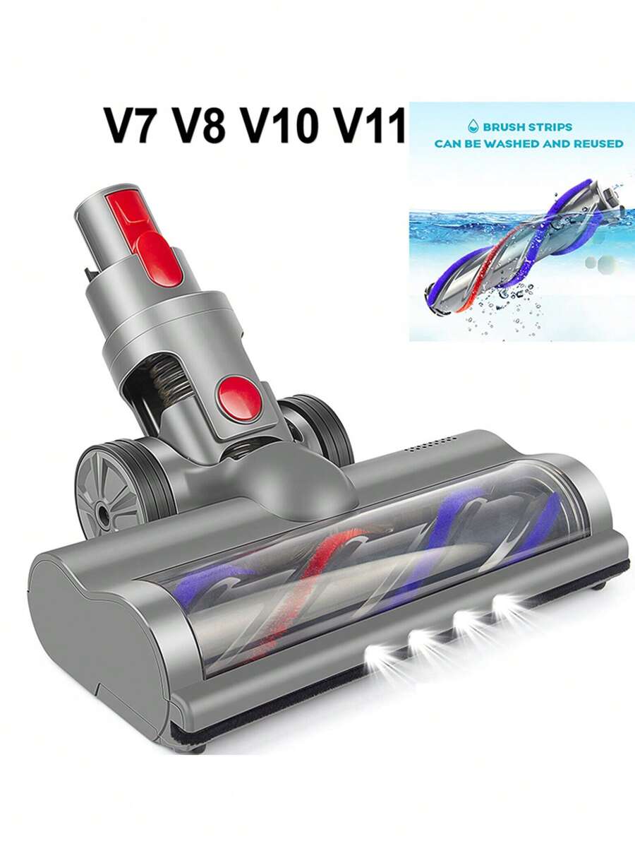 1 Miếng Máy hút bụi Trực tiếp lái xe Điện lực Sàn nhà Chải Turbine Đầu , Lớn Sàn nhà Chải , Mềm mại Sang trọng Sàn nhà Chải Trục lăn Chải , Cơ bản Chức năng : Đến Máy hút bụi Lớn Hạt Của Bụi bặm Và Dơ dáy , Đến Ngăn chặn Tóc Dây Quấn , Và Đối với Dễ 180 Độ có đèn LED Hạt , Độc lập Động cơ Và Có thể tháo rời Trục lăn Đối với Thuận tiện Thay thế & Thích hợp Đối với Vật dụng trong nhà - Bạc - Xem 1
