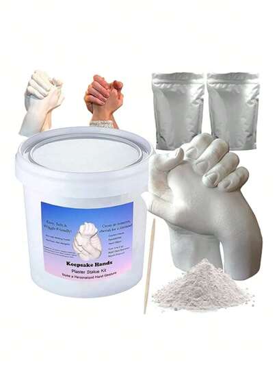 Bluelander Kit para moldear manos, 8 Piezas Crea Recuerdos Inolvidables, Fundición de manos, Seguro para Toda la Familia, Regalo Perfecto para Aniversarios