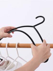 3pcs/set Traceless Clothes Hanger, Pp Student Drying Rack With Hooks Clothing Props, Multi-functional Clothes Hanging Rack For Drying Clothes - White - View 5