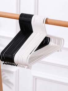 3pcs/set Traceless Clothes Hanger, Pp Student Drying Rack With Hooks Clothing Props, Multi-functional Clothes Hanging Rack For Drying Clothes - White - View 4