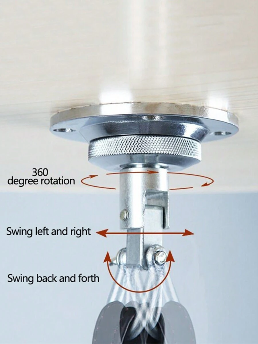 360° Rotating Boxing Speed Ball Swivel Hook - Silver - View 1