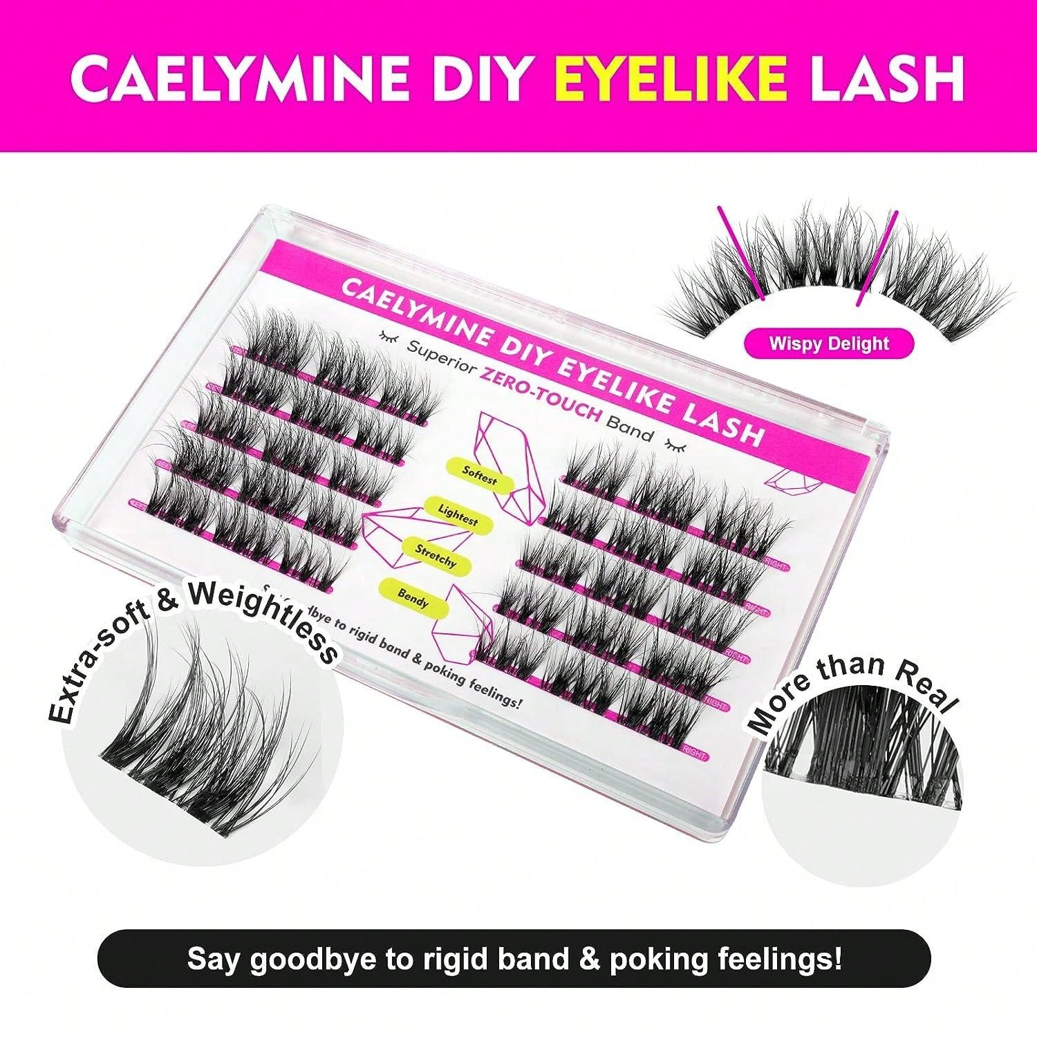 Lash Clusters Kit CAELYMINE DIY Lash Extension Kit For Beginners, 3