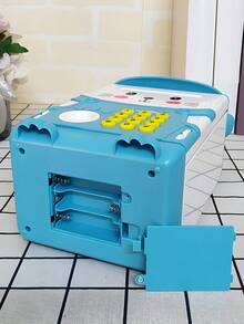 Alcancia Electronica Caja Seguridad Niños Clave Caja Fuerte - Azul - Ver 6