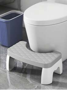 1 Pieza Taburete De Uso Doméstico Para El Baño, Taburete Antideslizante - Gris - Ver 1