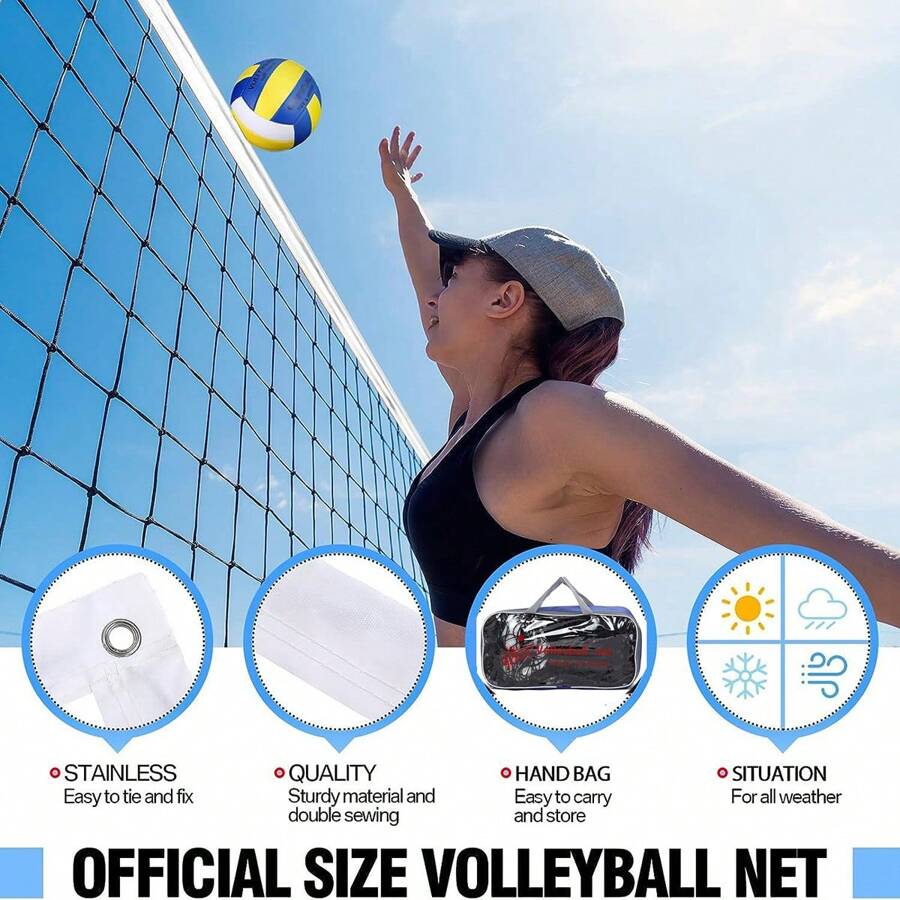 2024 Newest One Piece Volleyball Net Foldable Volleyball Net Official