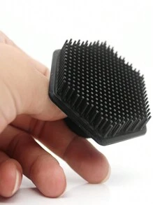 1 Pieza Cepillo Limpiador Facial De Silicona Suave, Removedor De Maquillaje Negro, Exfoliante Y Masajeador - Negro - Ver 3
