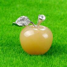 1入組25mm漂亮的聖誕禮物紅蘋果寶石天然療癒水晶石手工雕刻工藝擺設,適用於家居辦公室裝飾禮品 - 蘋果 - 查看 29