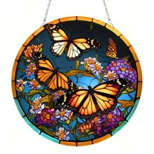 1pc Butterfly Pattern Acrylic Ornament for Wall Window Decor,  Home Decorations - Multicolor - View 1