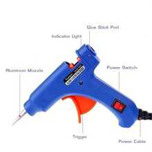 1 Set, Mini Hot Glue Gun, 20W, Use 7mm Glue Gun Sticks, For Crafts School DIY Arts Home Quick Repairs - Blue - View 6
