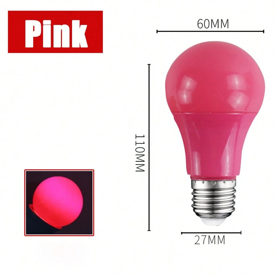 5W Đỏ  Bóng đèn tròn Ánh sáng Bóng đèn LED E27 Đinh ốc Xung quanh Đối với Sàn nhảy Quán bar Đèn ngủ Bóng đèn tròn - Đỏ - Xem 1
