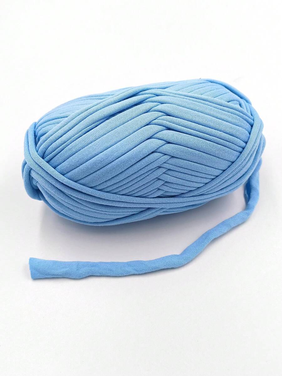 1pc Cloth Strip Handmade Braided Diy Bag, Toy, Shoe, Carpet, Storage Basket Weaving Thread - Teal Blue - View 1
