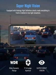 Hd Car Dash Cam, 2.5k Front Camera + 1080p Rear Camera, Wifi App Supported, Suitable For Any Vehicle, 170 Degree Wide Angle, Maximum Support 128gb