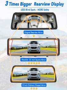 Hd Car Dash Cam, 2.5k Front Camera + 1080p Rear Camera, Wifi App Supported, Suitable For Any Vehicle, 170 Degree Wide Angle, Maximum Support 128gb