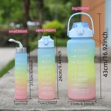 Gradient Color Water Bottle - Violet Purple - View 2