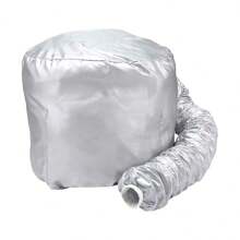 Mũ gắn máy sấy tóc, mũ mềm có thể điều chỉnh cỡ lớn nâng cấp, dễ sử dụng để chăm sóc tóc xoăn tự nhiên, tạo kiểu, làm khô nhanh - Bạc - Xem 4