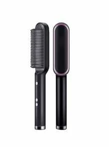 Ionic Hair Straightener Comb, Heat Up Quickly, Dual-purpose Hair Curler And Straightener Without Damaging Hair