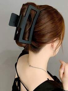 4 Piezas Ganchos De Pelo Para Mujer De Color Sólido, Clips De Pelo Con Estilo Básico Adecuados Para Cabello Grueso, Incluidos 4 Grandes Ganchos De Pelo Para Peinados - Negro - Ver 2