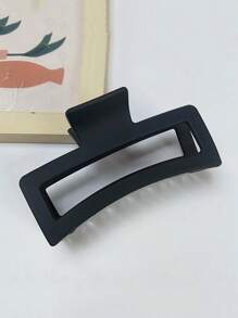 4 Piezas Ganchos De Pelo Para Mujer De Color Sólido, Clips De Pelo Con Estilo Básico Adecuados Para Cabello Grueso, Incluidos 4 Grandes Ganchos De Pelo Para Peinados - Negro - Ver 4